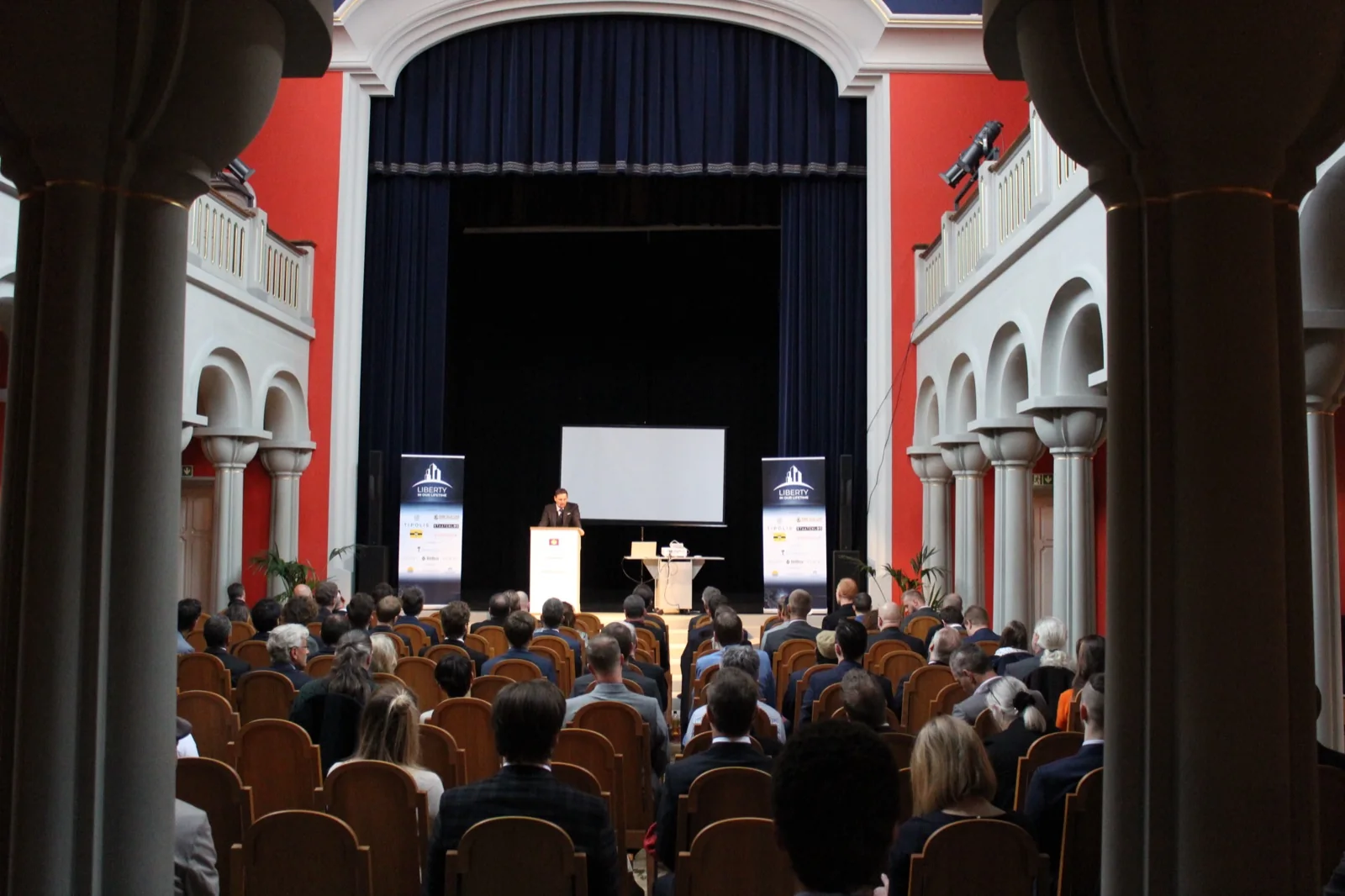 The audience at Liberty in Our Lifetime 2021 in the Modelhof hall, Switzerland