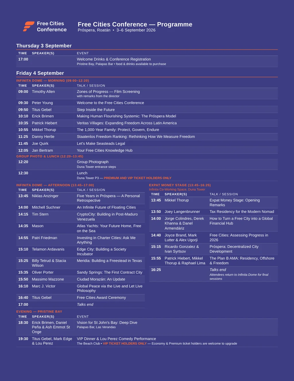 First page of the Free Cities Conference 2026 programme