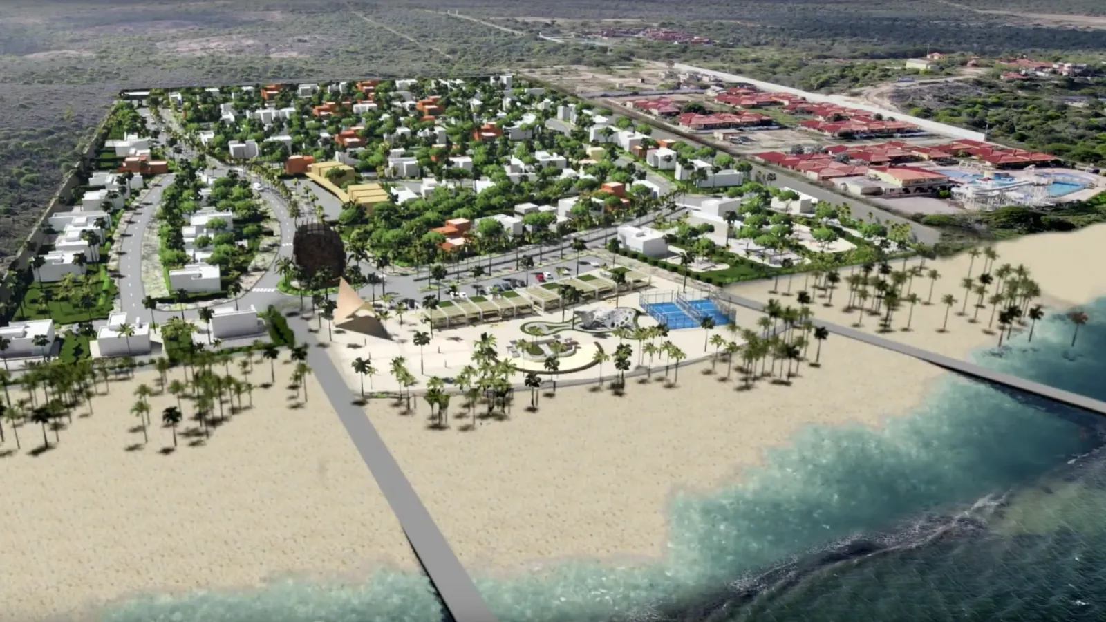 Architectural render of CryptoCity on Margarita Island, Venezuela