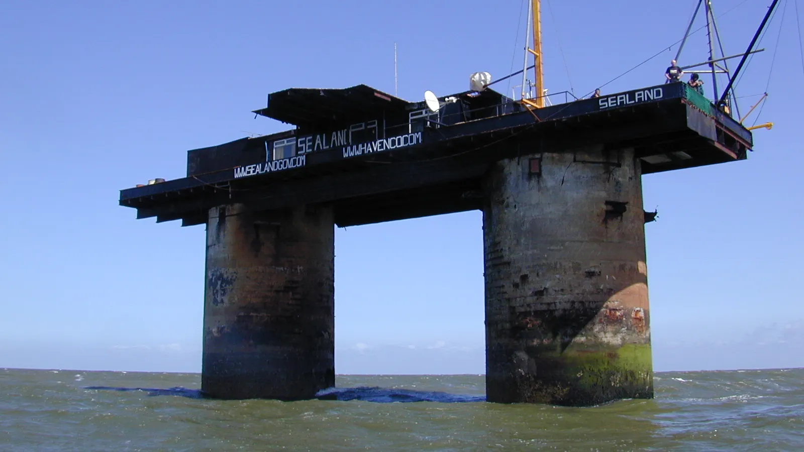 The Principality of Sealand platform off the coast of England
