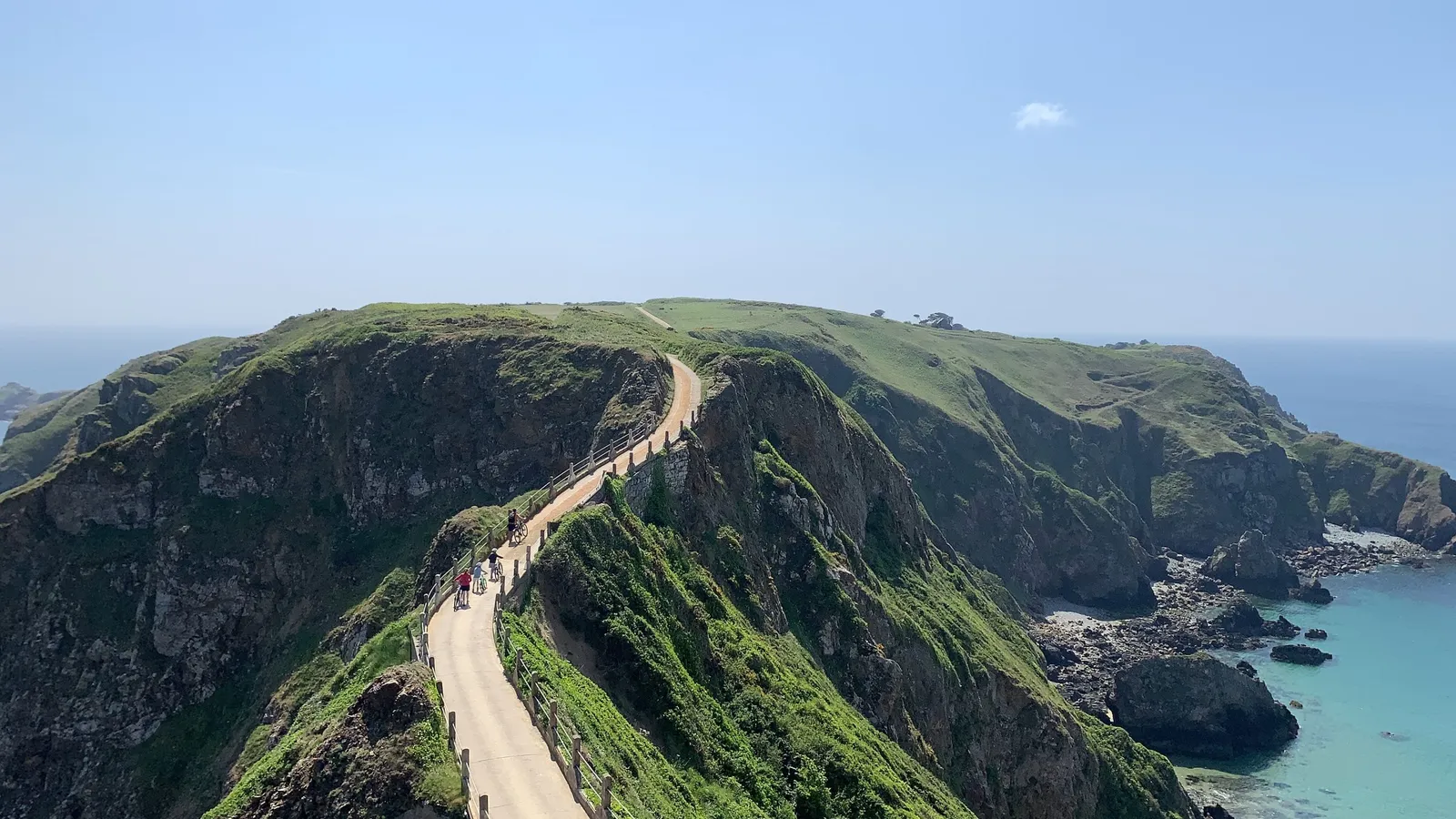 The coastline of the island of Sark in the Channel Islands